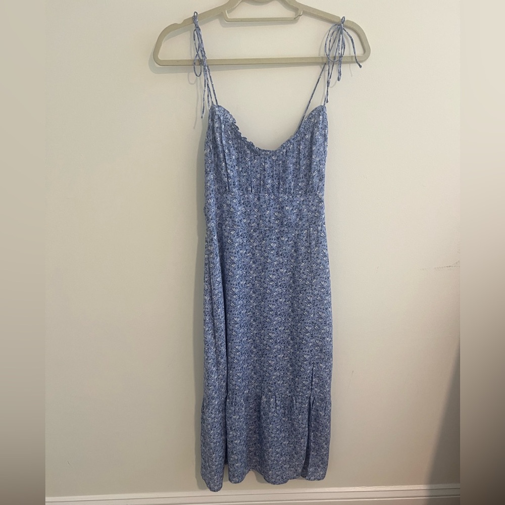Abercrombie blue midi dress size S